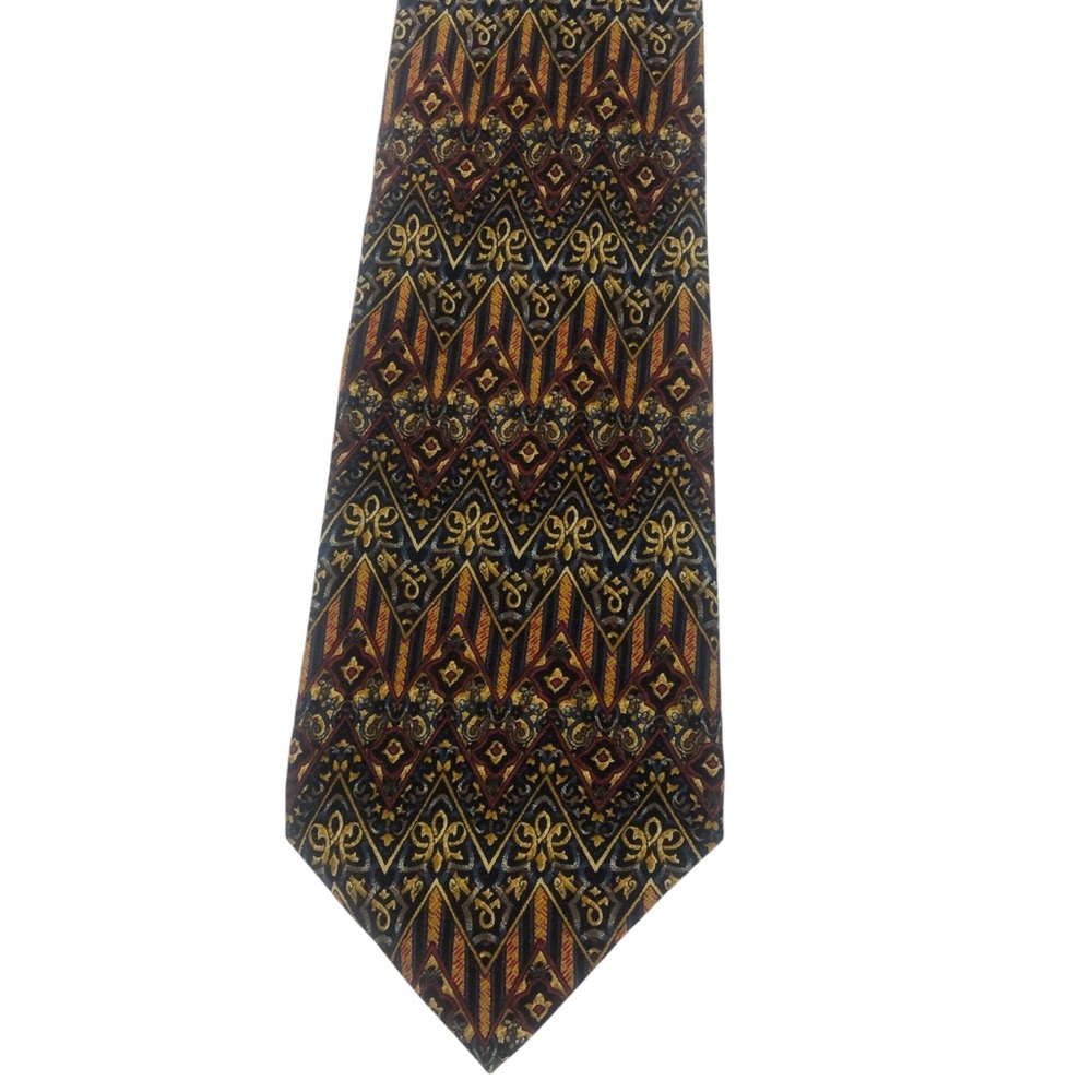 The Metropolitan Museum Of Art Geometric Print Silk Tie Necktie